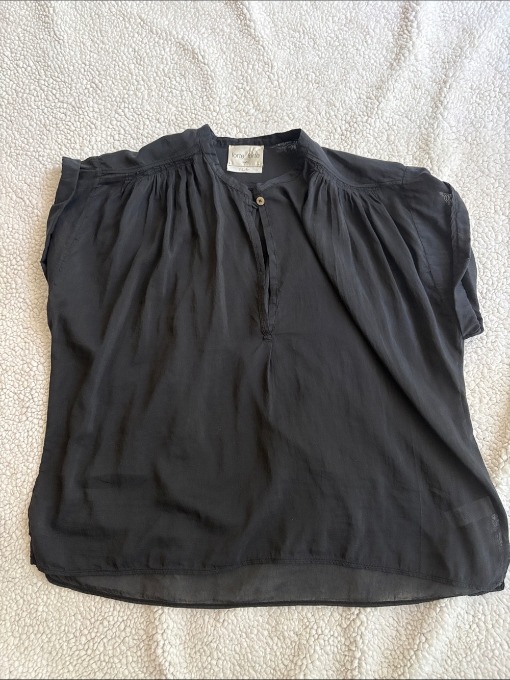 Forte_forte Black Short-Sleeve Shirt